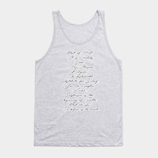 To define is to limit. Tank Top